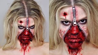 Unzipped Zipper Face SFX Makeup Tutorial | Halloween