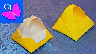Оригами Коробочка Корзинка из бумаги