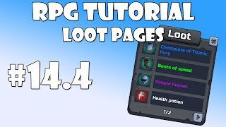 #14.4 Unity RPG Tutorial - Loot pages