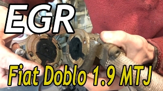 Чистка ЕГР Фиат Добло, снятие EGR Fiat Doblo 1,9