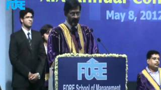 Dr. J. K. Das, Director, FORE School of Management at the XIX Convocation Part 1