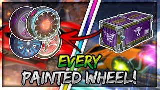 EVERY Painted Wheel In The Zephyr Crate! (Reactor, Dynamo, Libertine, Thread-X2!) | Rocket League