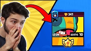 YILDIZ GÜÇLÜ LEON HERŞEYE TEK ATIYOR ( HİLE GİBİ ) !!! - Brawl Stars