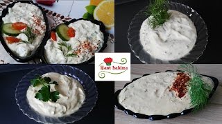 4 صلصات تركية باردة سريعة  رووعة للسندويتشات و أطباق الأرز و السلطات الصيفية