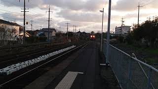 3両編成 普通列車 倉吉行き 末恒駅到着