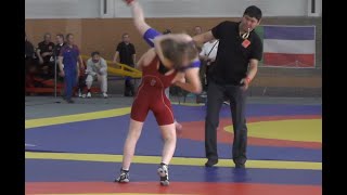 Девчащий бросок! Вольная борьба девушек, первенство России. Girl throw! Girls ' freestyle wrestling