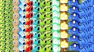 All Pea Plants Vs PvZ2 Dinosaurs in Plants vs Zombies 2 BattleZ: Gameplay 2019