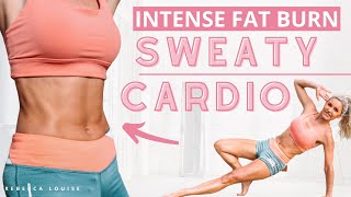 INTENSE FAT BURN - SWEATY CARDIO in 10 minutes with Rebecca Louise