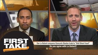 First Take reacts to Giancarlo Stanton trade to Yankees | First Take | ESPN