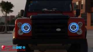 LED headlight for Land Rover Defender and Jeep Wrangler(ECE,SAE,DOT)