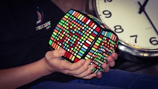 Luke (11y.o) solving the MoYu 13x13 Cube in 4h30m.