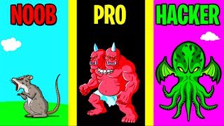 NOOB vs PRO vs HACKER in Monster Hunter Clicker!