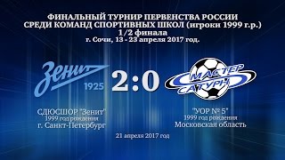Голы матча команды 1999 г.р. 21 апреля 2017 год.