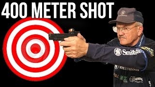 400 meter shot with an M&P 9mm pistol by champion shooter, Jerry Miculek!