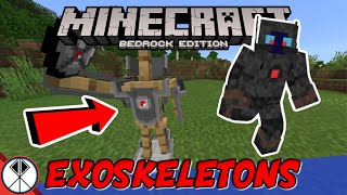 MCBE EXOSKELETON Addon! (Best Minecraft OP Armor Mod)
