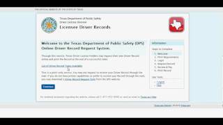 Texas.gov Driver Record Demo Video