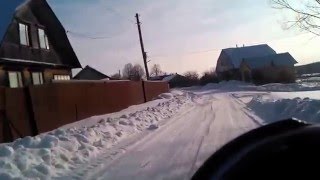 Зимняя прогулка на мотоцикле Ява 634 по зимнему лесу ч.2