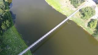 Phantom 4 Drone Footage - Souris Suspension Bridge - Manitoba, Canada
