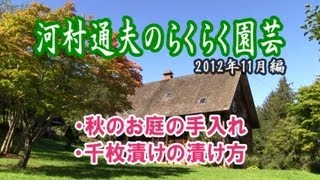 河村通夫のらくらく園芸12年11月 秋のお庭のお手入れ 千枚漬けの漬け方