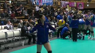 セットの合間の＃１１栄 絵里香選手その２