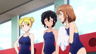 Anime big boobs bouncing in swimsuit