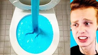 Попробуй не СКАЗАТЬ ФУ! / РЕАКЦИЯ на САМОЕ НЕПРИЯТНОЕ ВИДЕО! - СМОЕТ ЛИ УНИТАЗ