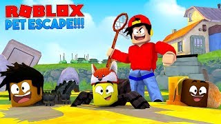 ROBLOX PET ESCAPE -DONUT TURNS INTO A LIZARD & ESCAPES THE PET STORE