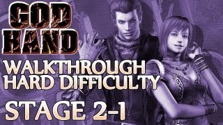 Ⓦ God Hand Walkthrough ▪ Hard Mode - Stage 2-1