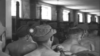 Soldiers of 19th German Army undergo a physical checkup by their own medics at a ...HD Stock Footage