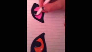 How to draw cat eyes (by Kailey) PART 2