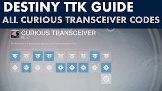 Destiny TTK Guide - All 4 Curious Transceiver Codes (The First Firewall Part 2)