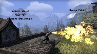 ESO | Stamina Dragonknight NoCP PVP Build | Volcanic Dragon | Elsweyr