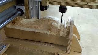Изготовление ножки дивана на 3х осевом станке. Production of a leg of a sofa on 3-axis machine.