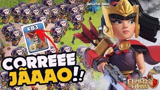TINHA TUDO PRA DAR ERRADO.. E NÃO É QUE DEU MESMO! ¯\(ツ)/¯ ATAQUEI COM 83 BALÕES NO CLASH OF CLANS