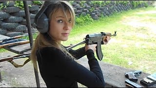 Czech girls shooting Eastern bloc guns compilation #1