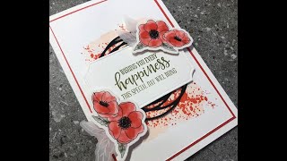 Stampin Up! 2020 Mini Catalogue Painted Poppies & Peaceful Moments quick card Stamping with DonnaG!