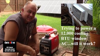 Part 1: Will a Honda eu2000i inverter/generator power a 12,000 cooling BTU window AC?