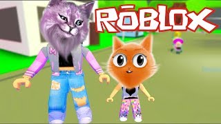 УСЫНОВИ МЕНЯ КОШКА ЛАНА в роблокс Adopt Me! ROBLOX говорящий КОТ ДЖЕМ И КОШКА ЛАНА играют