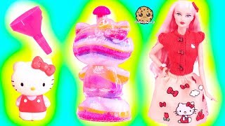 Rainbow Sand Art Craft Kit with Hello Kitty Barbie Doll - Toy Video Cookie Swirl C