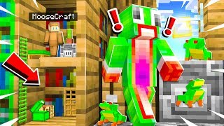 I FOUND A SECRET BASE INSIDE MY FRIENDS HOUSE in MINECRAFT!