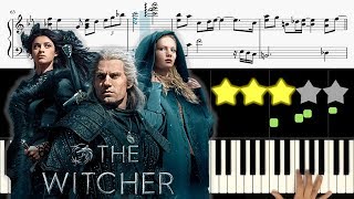 The Witcher OST - Toss a Coin to Your Witcher (Jaskier Song) 《Piano Tutorial》 ★★★☆☆