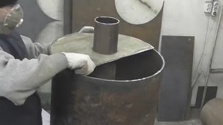 Печь для бани из металлолома  Печь для бани из трубы   хорошая печь для бани!