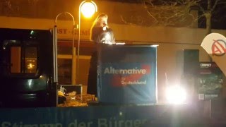 AFD Demo Zeitz 15.01.2016  Rede von Wiebke Muhsal Mitglied des Thüringer Landtags,