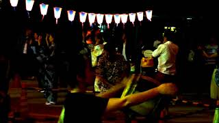 2018年柳町小学校夏休み親子盆踊り大会⑧終　八木節　助六太鼓創設メンバーの一人