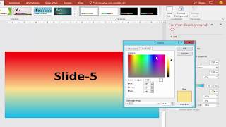 How to Add Gradient Fill Effect in PowerPoint Slide Background 2017