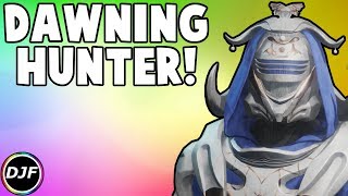 Destiny 2: Winterhart Hunter Armor Set Showcase! | Full Dawning Set!