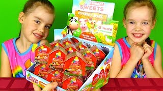 Сюрпризы КОНТАКТНЫЙ ЗООПАРК Домики с животными весёлая ФЕРМА с игрушками Сладкая сказка
