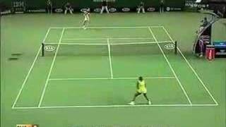 Maria Sharapova hits Serena Williams