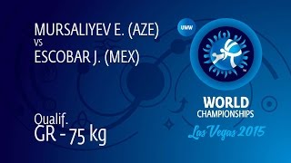 Qual. GR - 75 kg: E. MURSALIYEV (AZE) df. J. ESCOBAR (MEX), 3-2