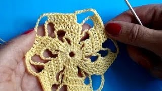 Вязание крючком Урок 222 Шестиугольник Crochet hexagon motif